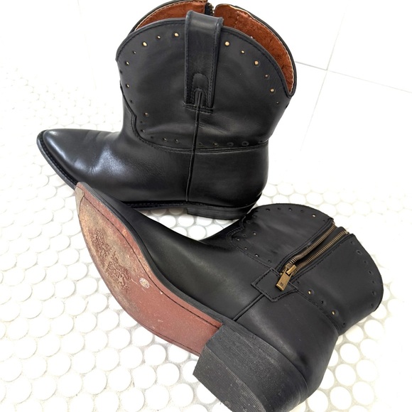 Lucky Brand Black Leather Ankle Booties - Picture 4 of 7
